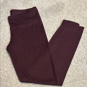 Heathered Burgundy 7/8 Leggings